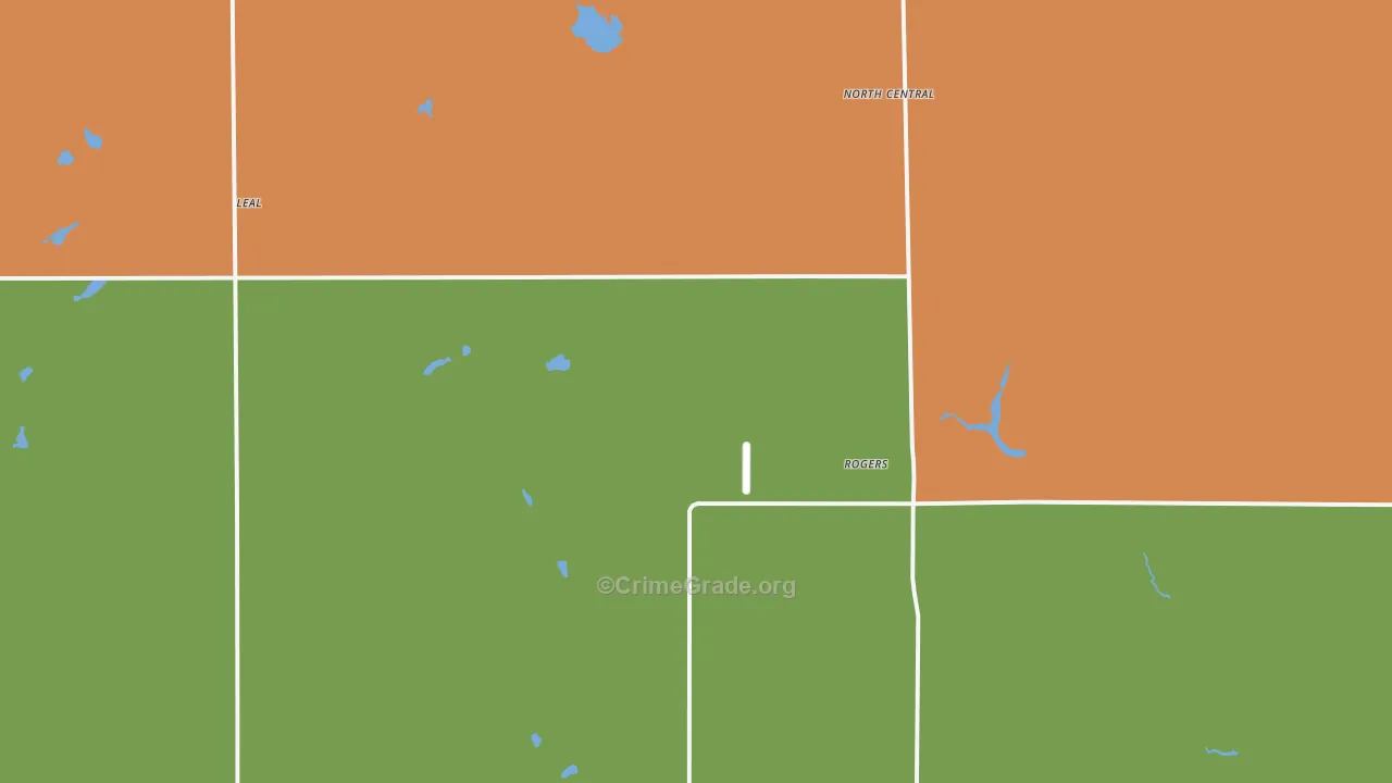 Rogers, ND Map of Drug-Related Crime Rates