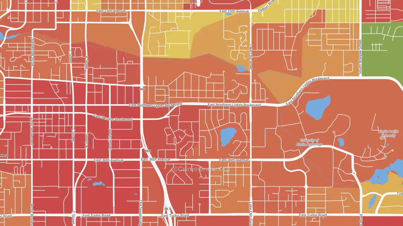 Rogers Park, Anchorage, AK Map of Drug-Related Crime Rates