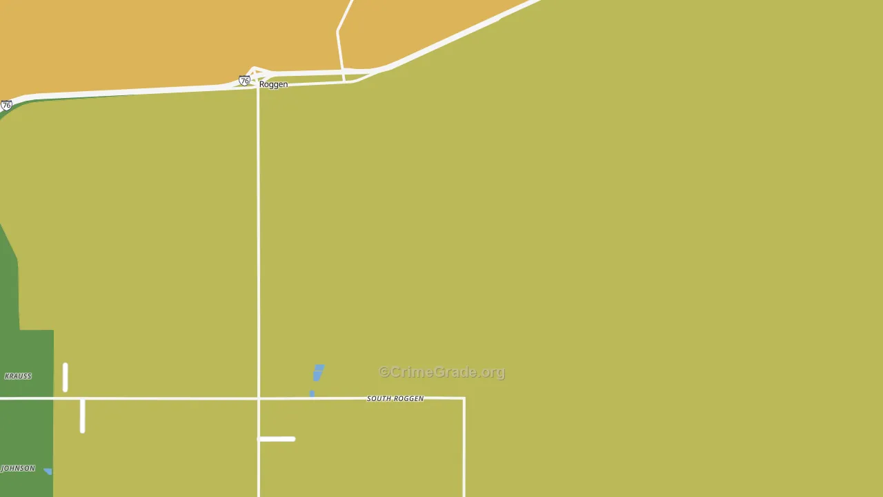 Roggen, CO Map of Drug-Related Crime Rates