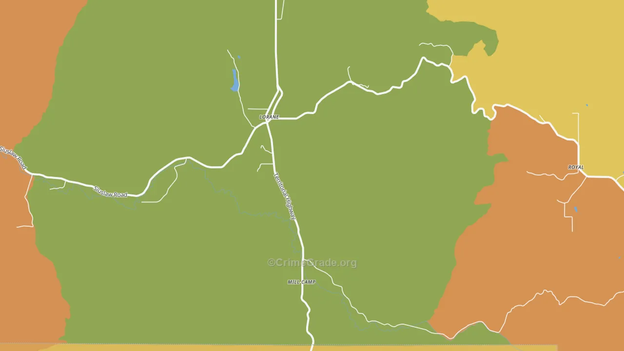 Rogue Elk, OR Map of Drug-Related Crime Rates