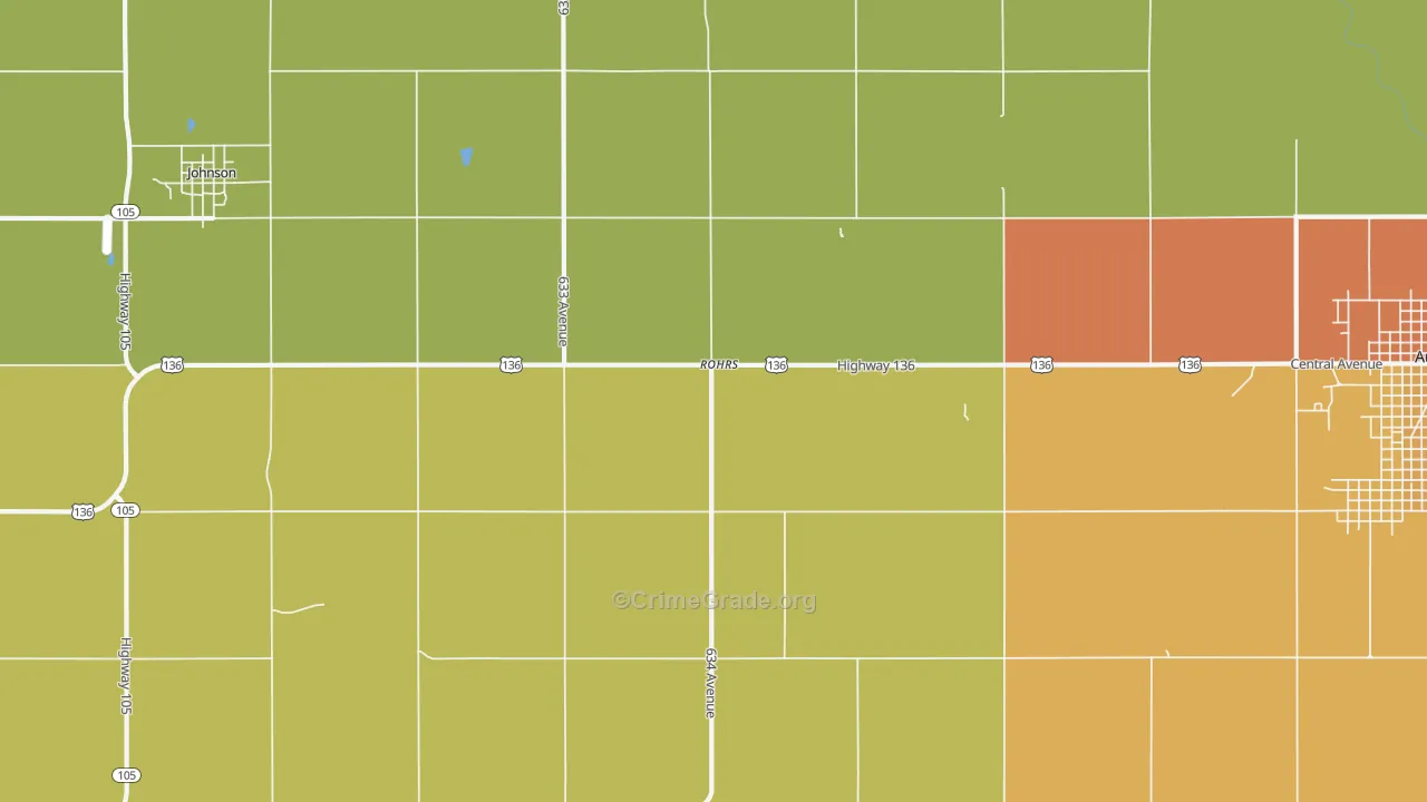 Rohrs, NE Map of Drug-Related Crime Rates