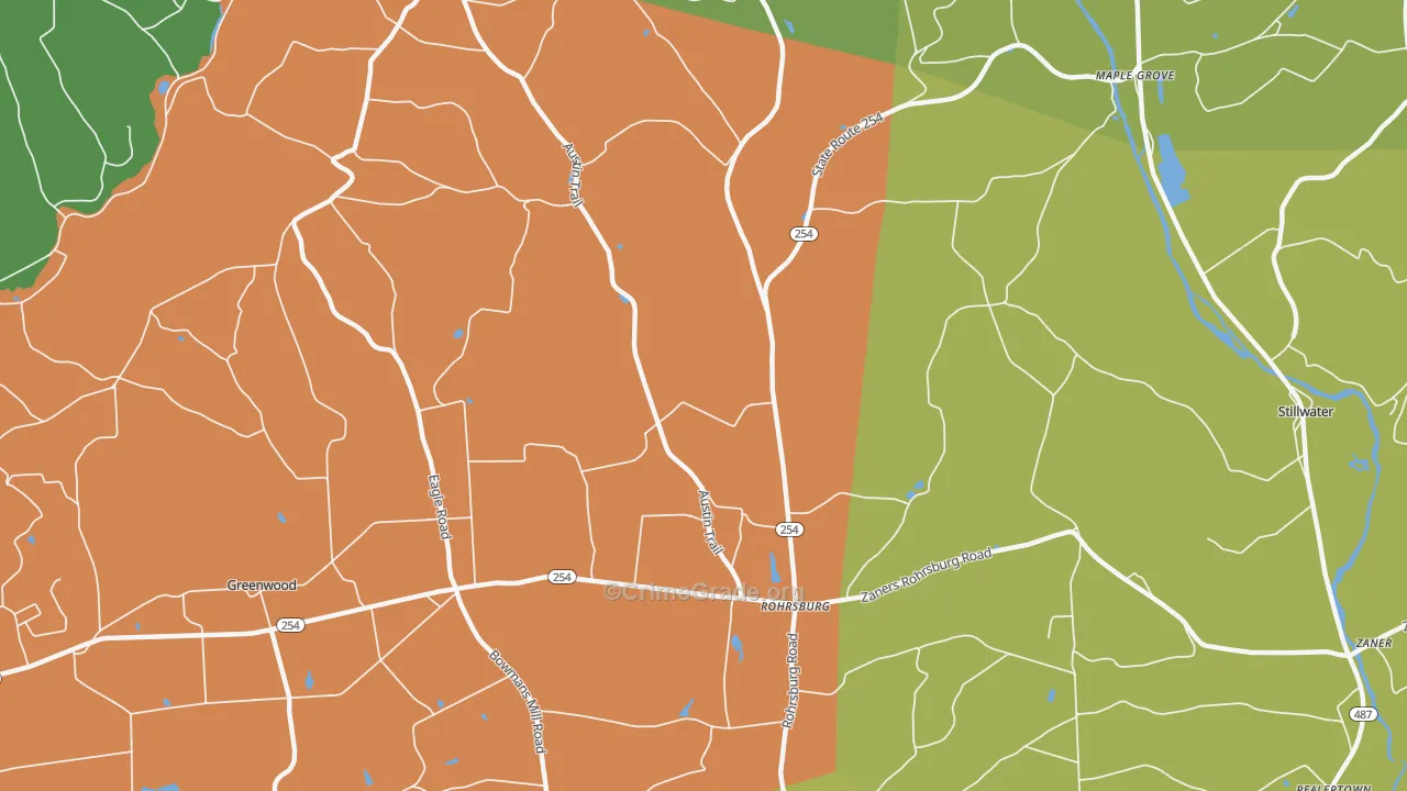 Rohrsburg, PA Map of Drug-Related Crime Rates