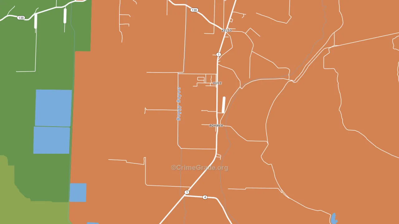 Rohwer, AR Map of Drug-Related Crime Rates