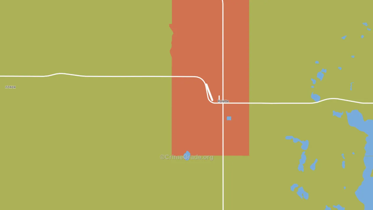 Rolette, ND Map of Drug-Related Crime Rates