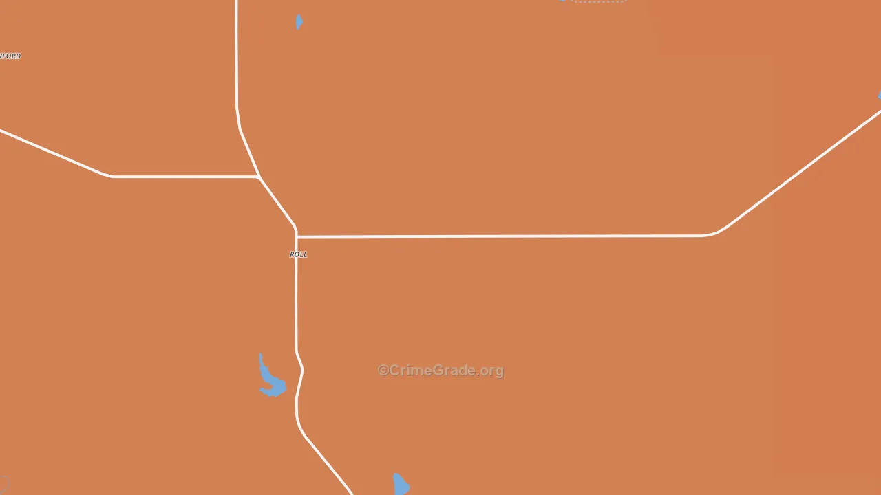 Roll, OK Map of Drug-Related Crime Rates