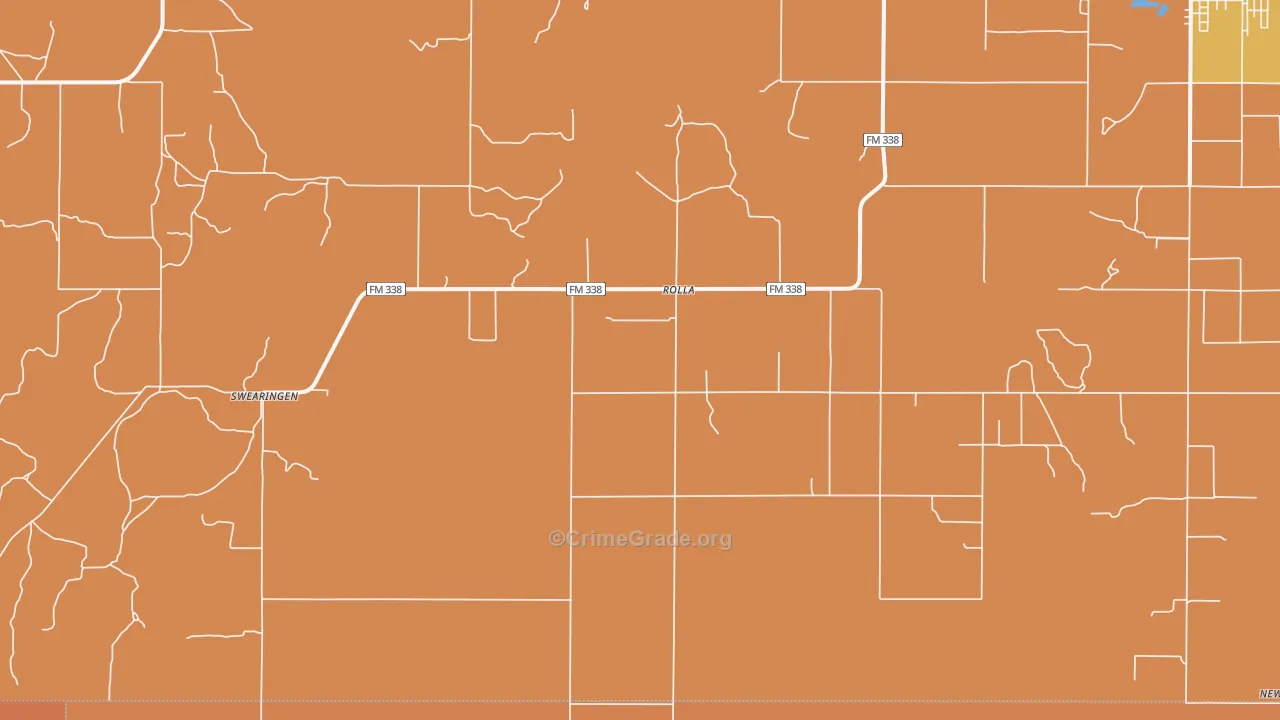 Rolla, TX Map of Drug-Related Crime Rates