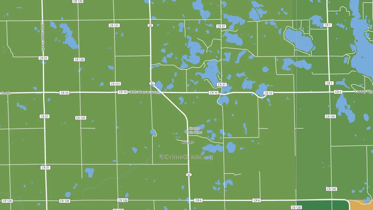 Rollag, MN Map of Drug-Related Crime Rates