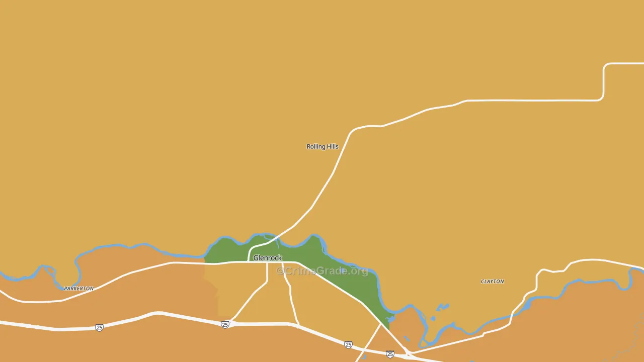 Rolling Hills, WY Map of Drug-Related Crime Rates