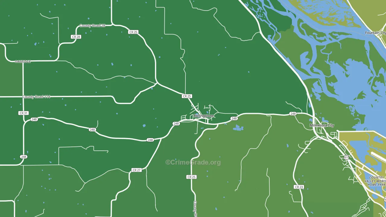 Rollingstone, MN Map of Drug-Related Crime Rates