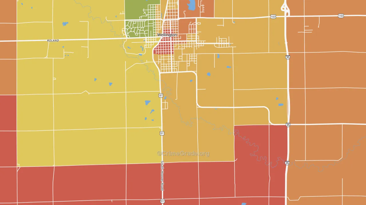 Rome, KS Map of Drug-Related Crime Rates