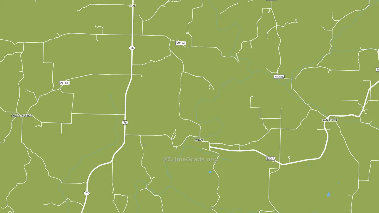 Rome, MO Map of Drug-Related Crime Rates