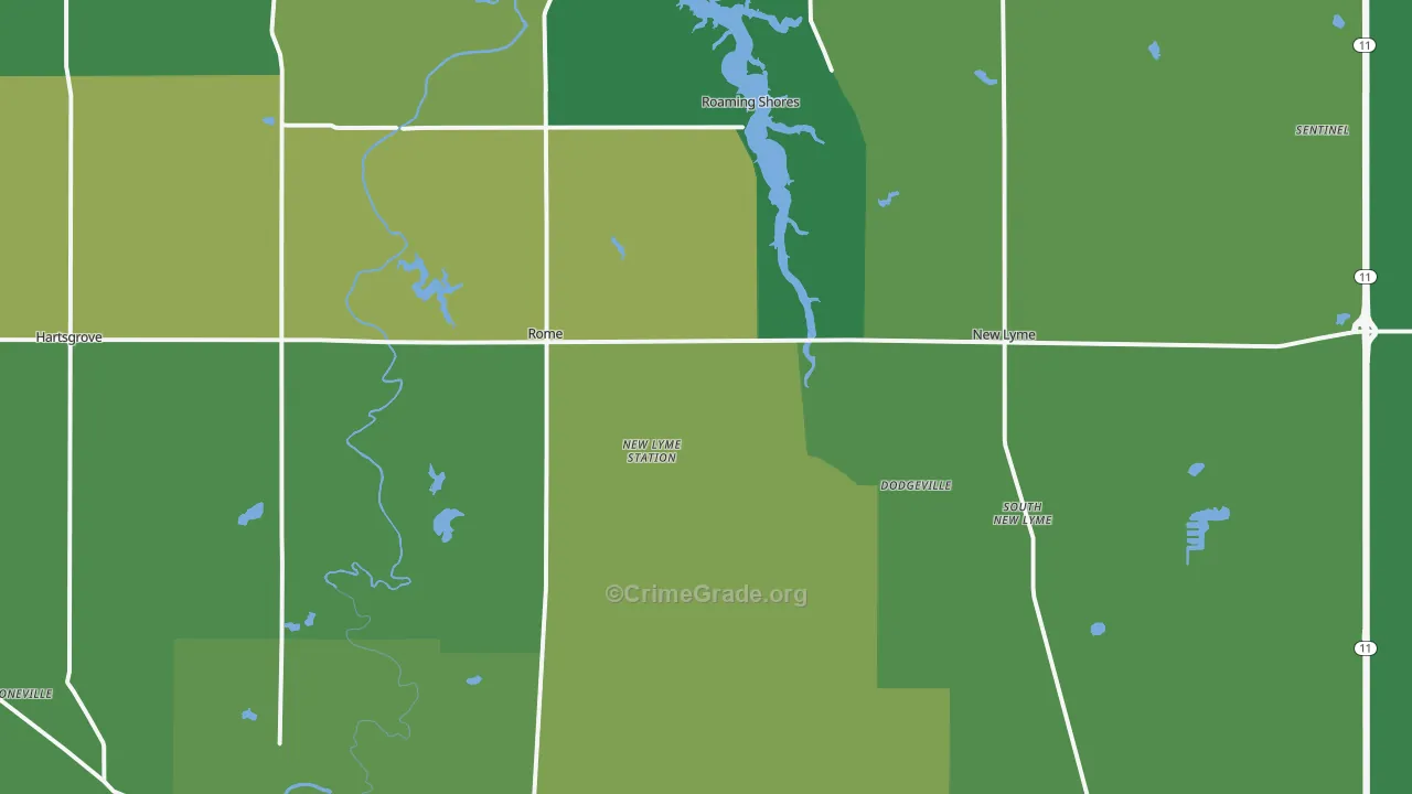 Rome, OH Map of Drug-Related Crime Rates