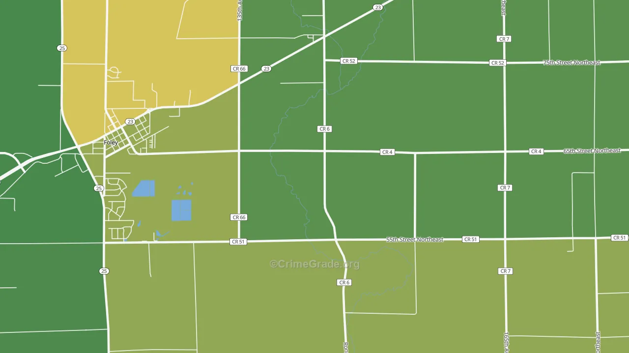 Ronneby, MN Map of Drug-Related Crime Rates
