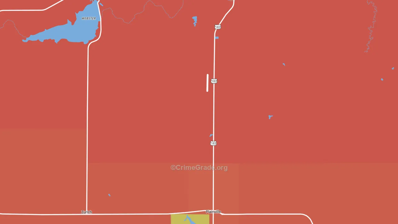 Rooks County, KS Map of Drug-Related Crime Rates