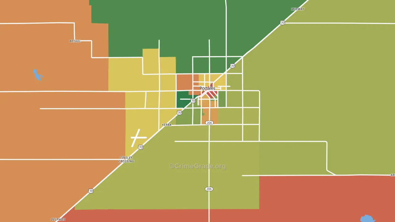 Roosevelt County, NM Map of Drug-Related Crime Rates