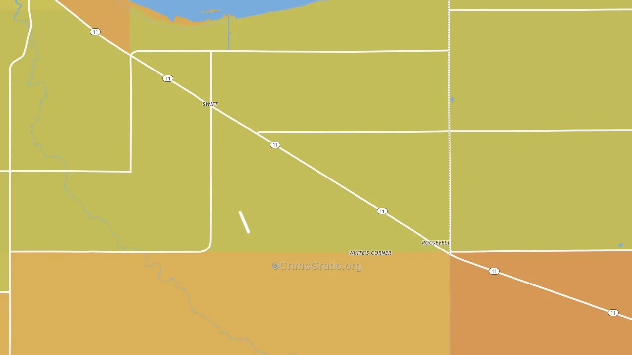 Roosevelt, MN Map of Drug-Related Crime Rates