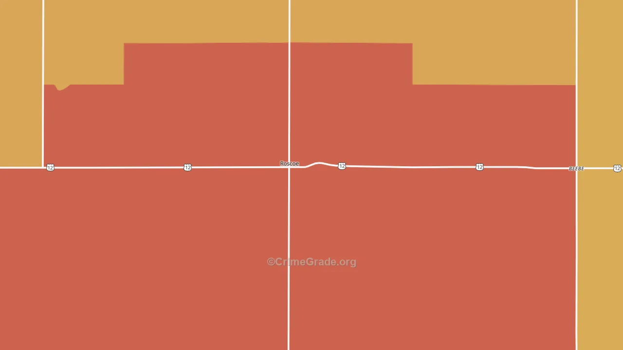 Roscoe, SD Map of Drug-Related Crime Rates