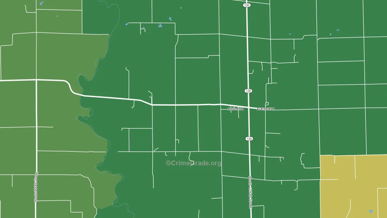 Rose Hill, IL Map of Drug-Related Crime Rates
