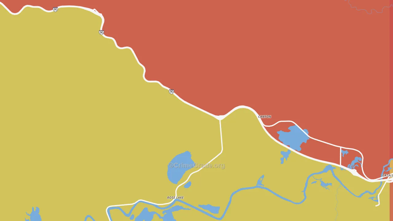 Rose Lake, ID Map of Drug-Related Crime Rates