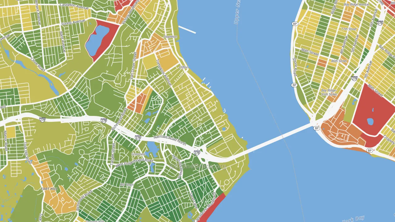 Rosebank, Staten Island, NY Map of Drug-Related Crime Rates