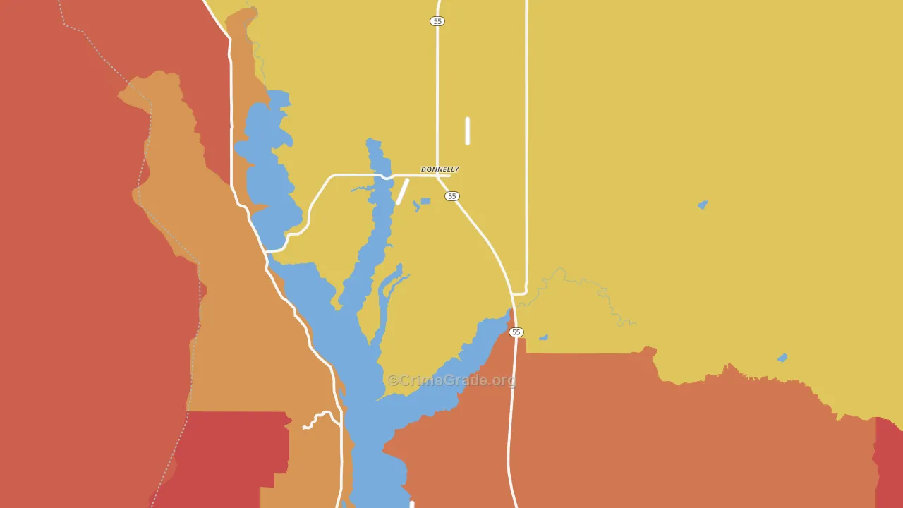 Roseberry, ID Map of Drug-Related Crime Rates