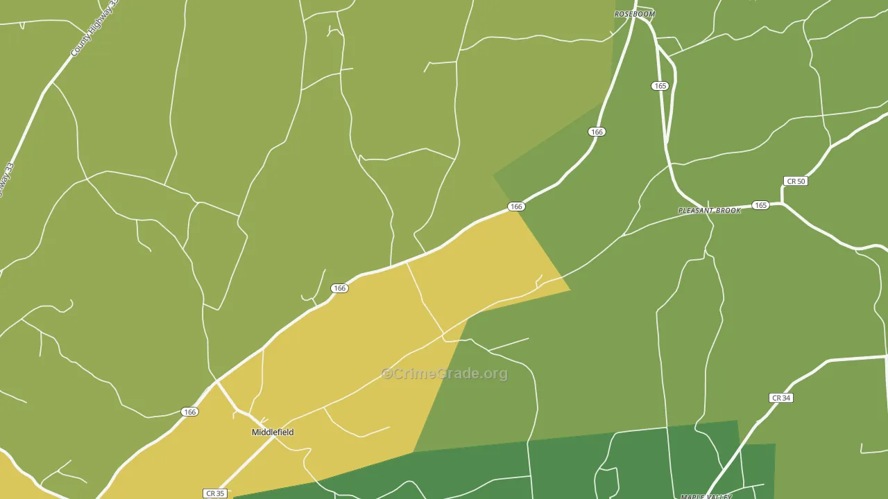 Roseboom, NY Map of Drug-Related Crime Rates