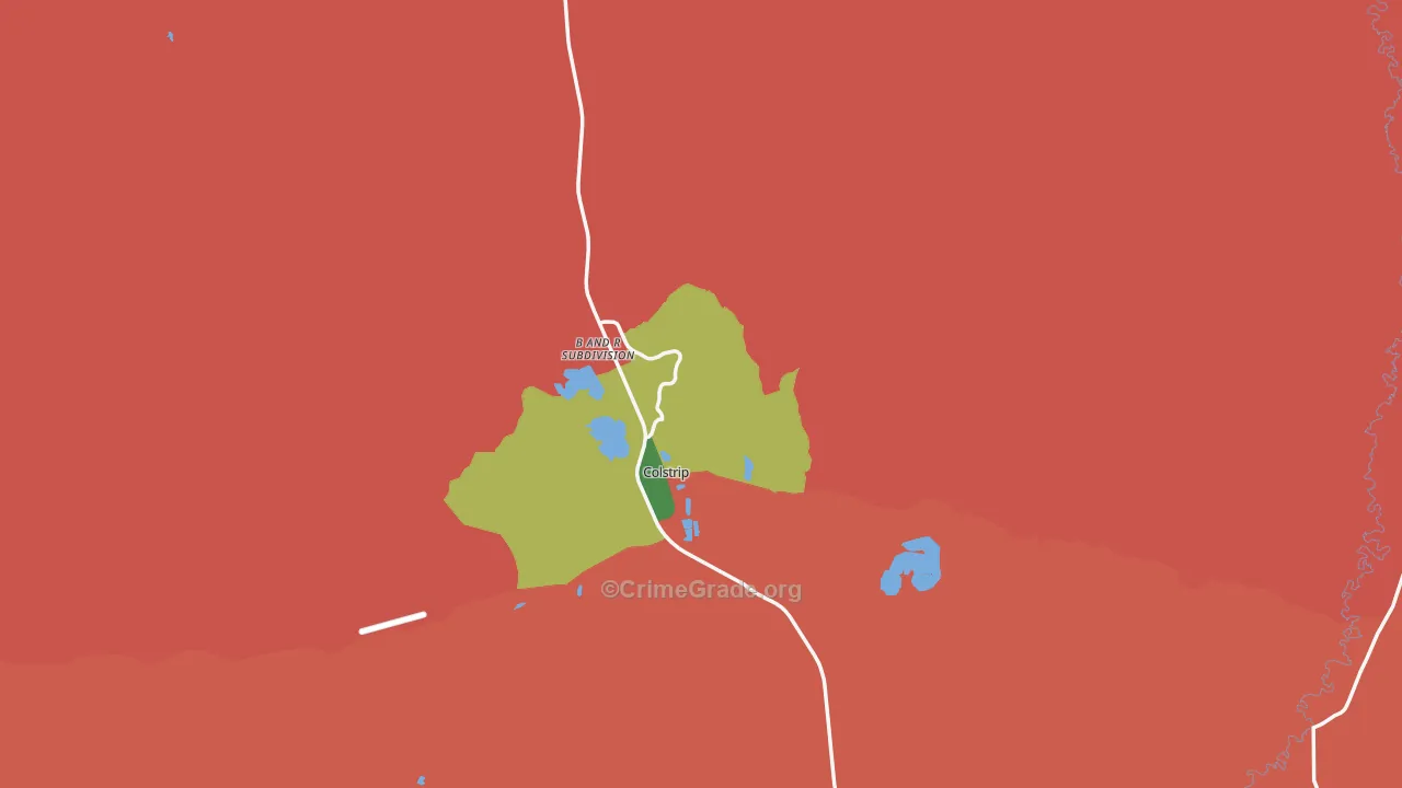 Rosebud County, MT Map of Drug-Related Crime Rates