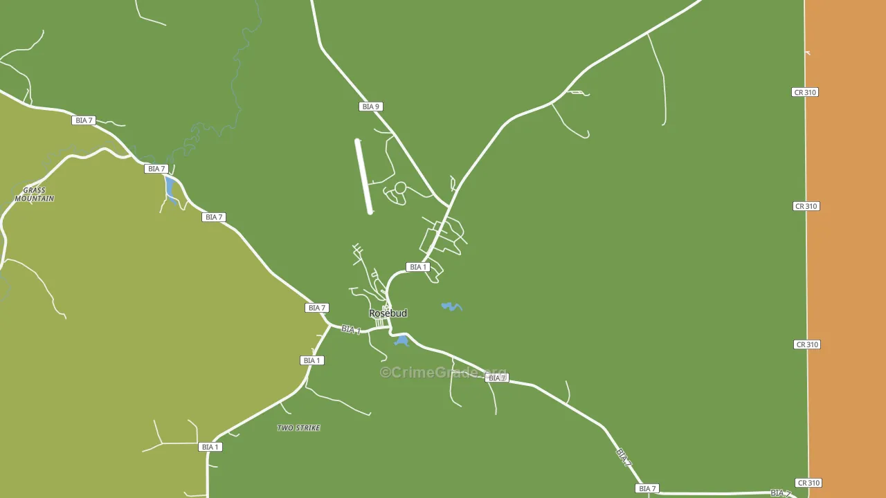 Rosebud, SD Map of Drug-Related Crime Rates