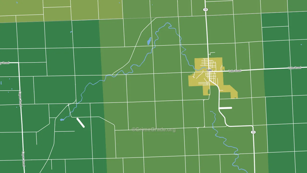 Roseburg, MI Map of Drug-Related Crime Rates