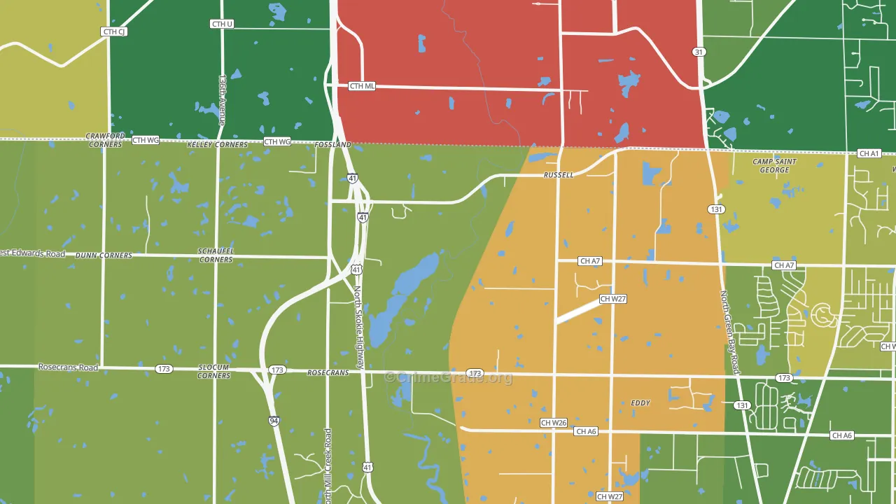 Rosecrans, IL Map of Drug-Related Crime Rates