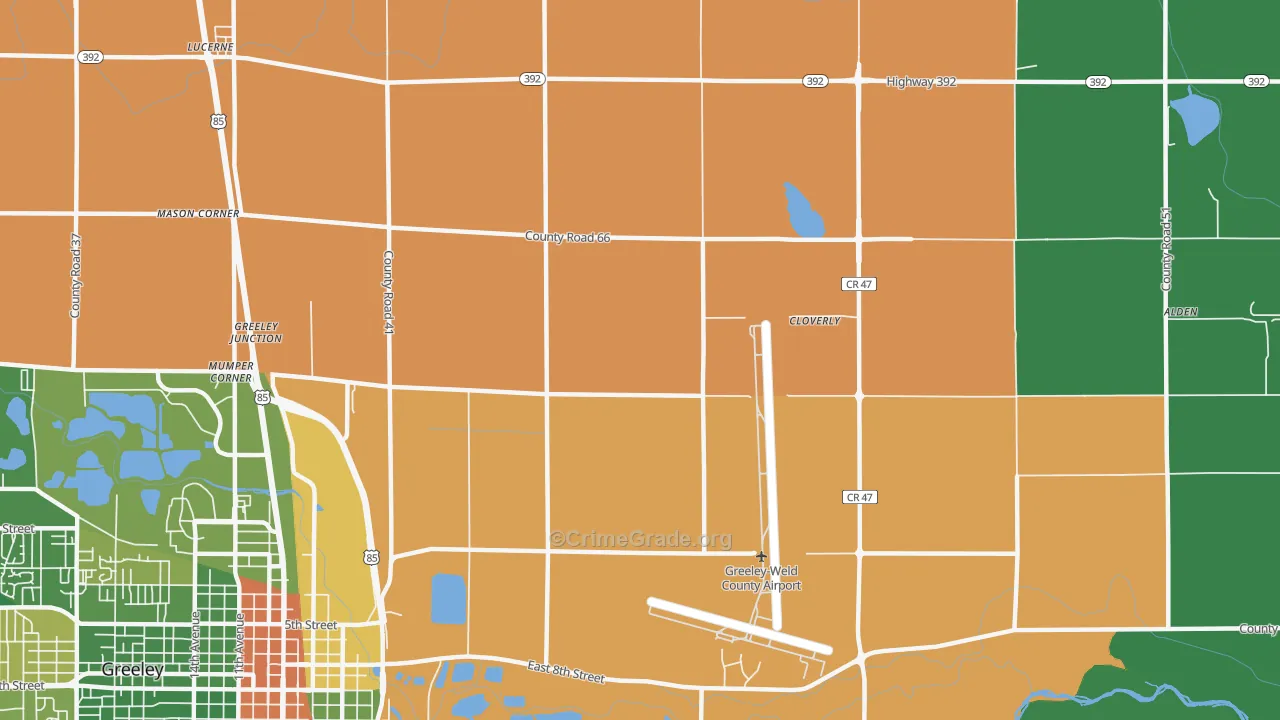 Rosedale, CO Map of Drug-Related Crime Rates