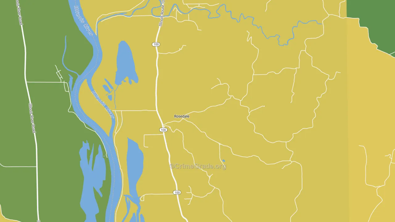 Rosedale, IL Map of Drug-Related Crime Rates
