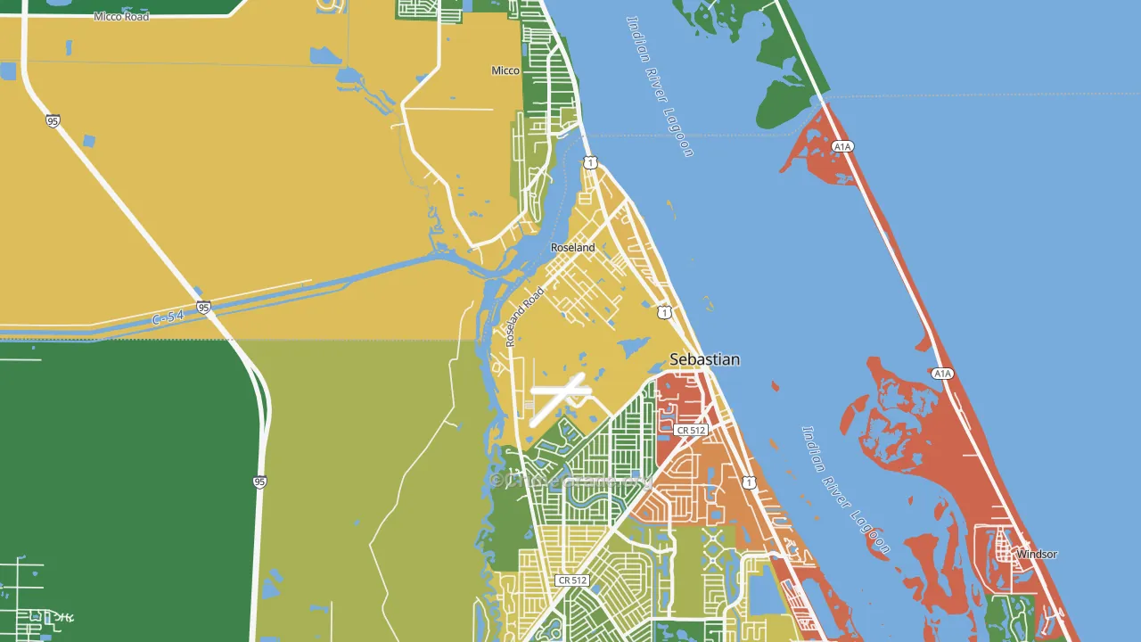 Roseland, FL Map of Drug-Related Crime Rates