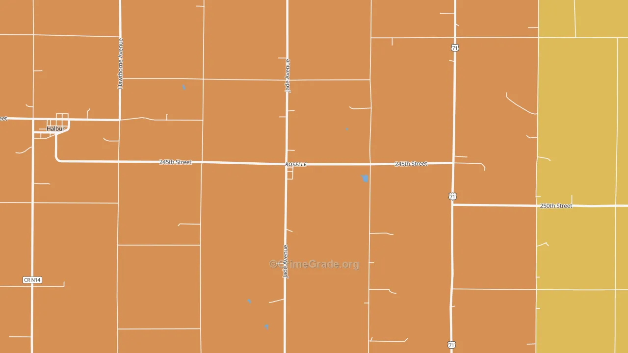 Roselle, IA Map of Drug-Related Crime Rates