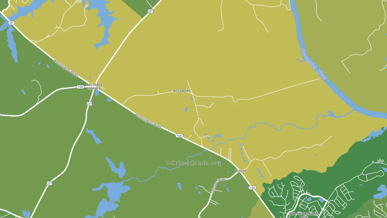 Rosemont, GA Map of Drug-Related Crime Rates