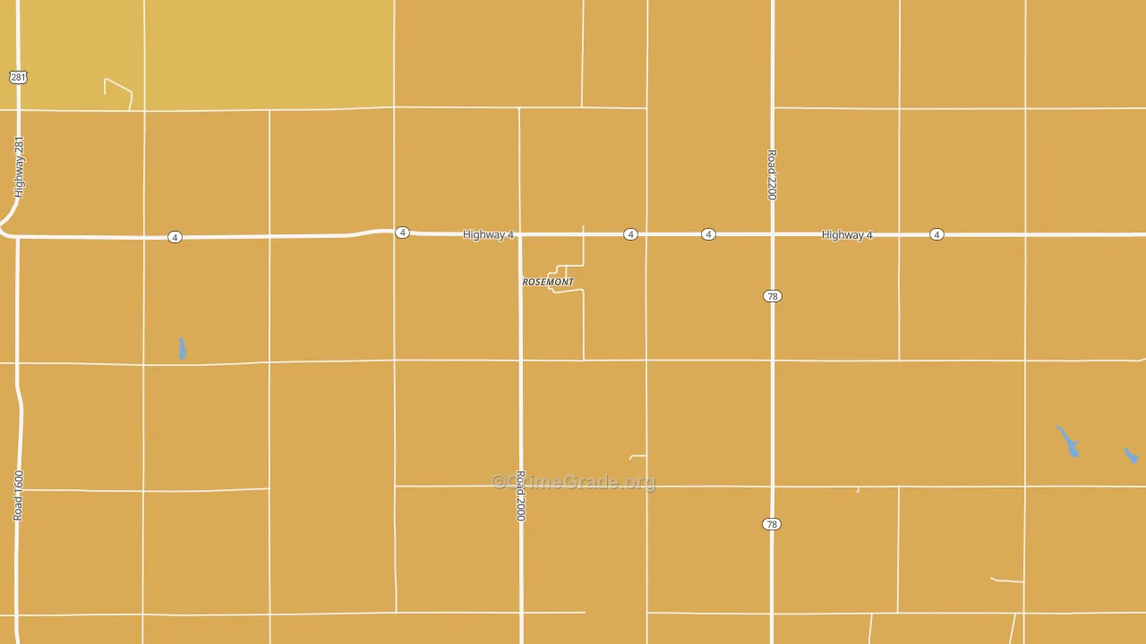 Rosemont, NE Map of Drug-Related Crime Rates