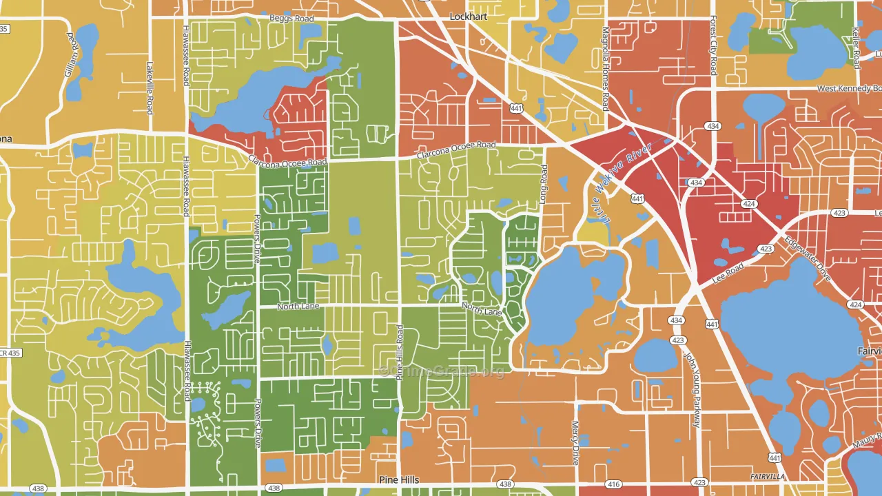 Rosemont North, Orlando, FL Map of Drug-Related Crime Rates