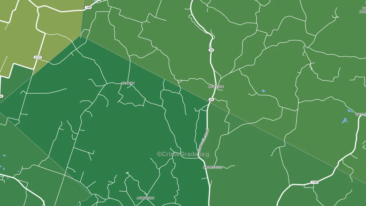 Roseville, KY Map of Drug-Related Crime Rates