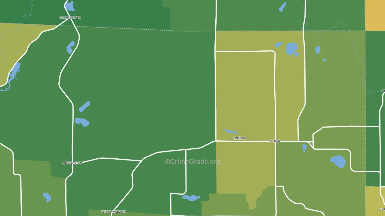 Rosholt, WI Map of Drug-Related Crime Rates