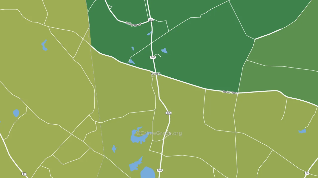 Rosier, GA Map of Drug-Related Crime Rates