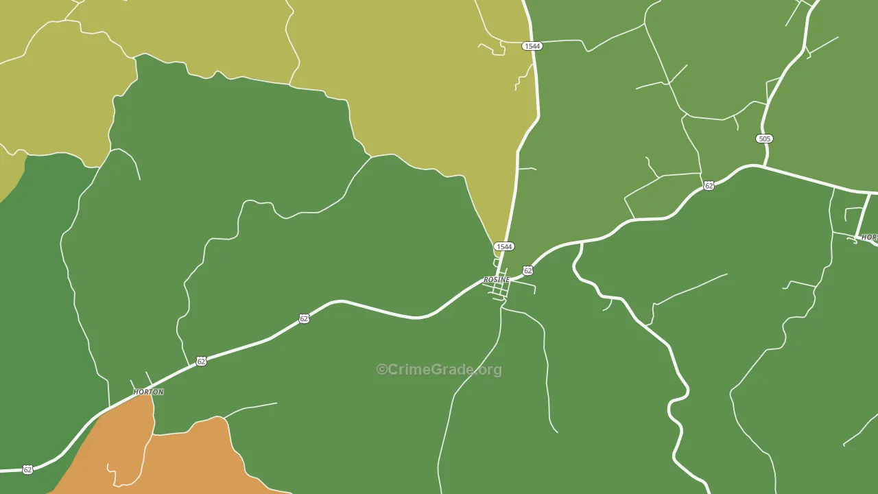 Rosine, KY Map of Drug-Related Crime Rates