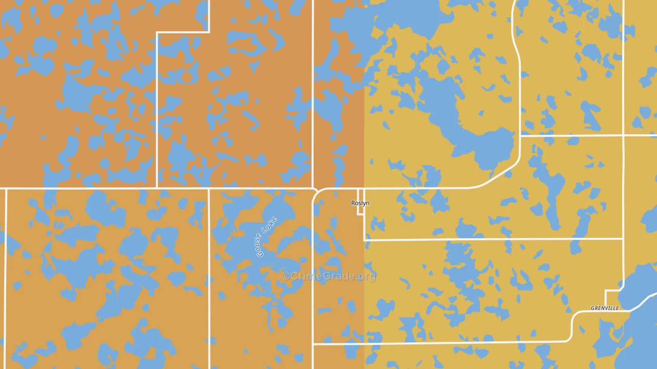 Roslyn, SD Map of Drug-Related Crime Rates