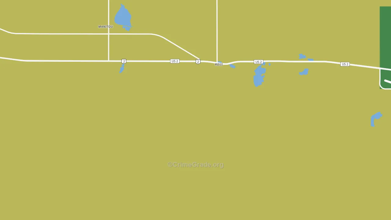 Ross, ND Map of Drug-Related Crime Rates