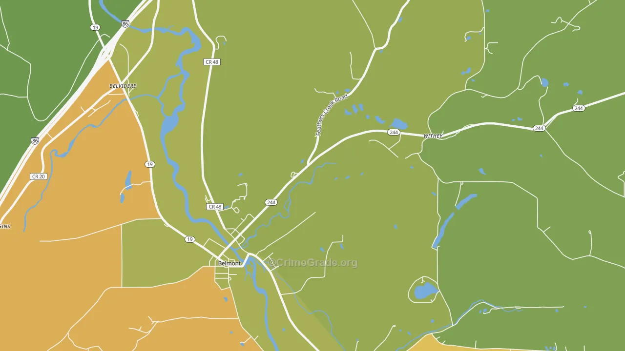 Rossburg, NY Map of Drug-Related Crime Rates