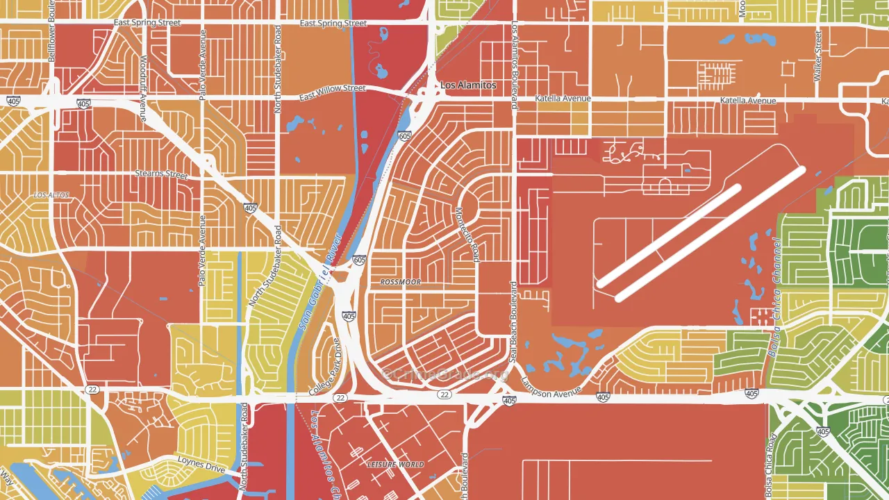 Rossmoor, CA Map of Drug-Related Crime Rates