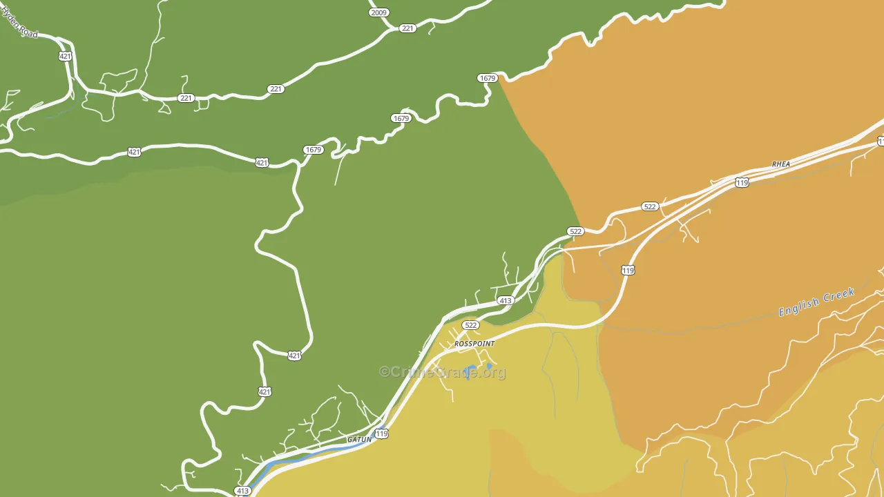 Rosspoint, KY Map of Drug-Related Crime Rates