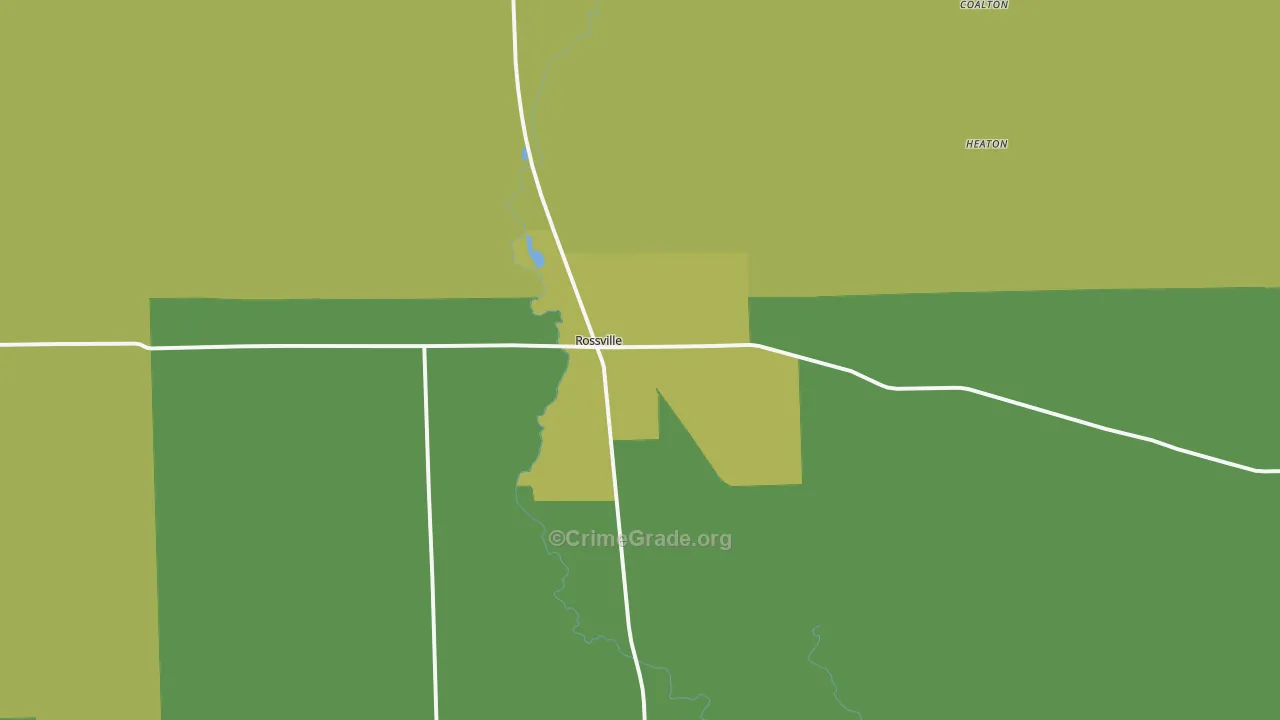 Rossville, IL Map of Drug-Related Crime Rates
