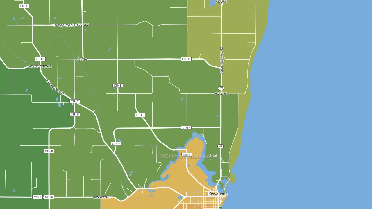 Rostok, WI Map of Drug-Related Crime Rates