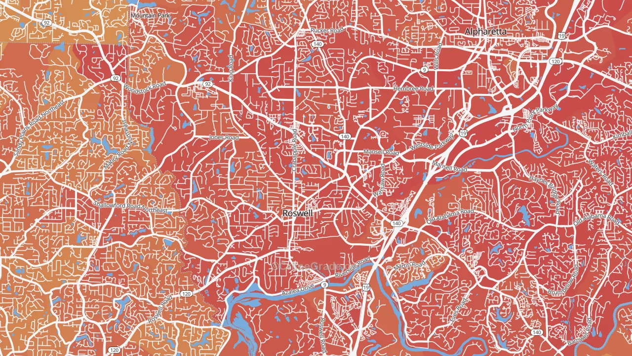 Roswell, GA Map of Drug-Related Crime Rates