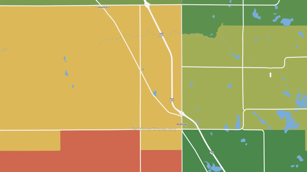 Rothsay, MN Map of Drug-Related Crime Rates